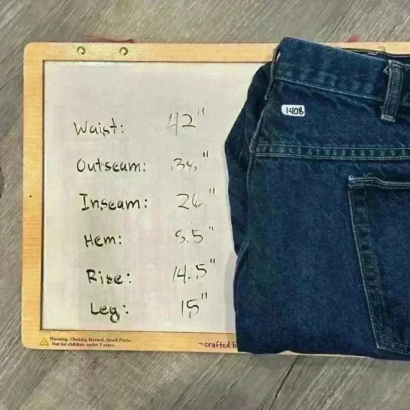 Wrangler Relaxed Fit Straight Jeans Mens Sz 44x30 (Actual 42x30) Casual Cotton - Picture 9 of 9